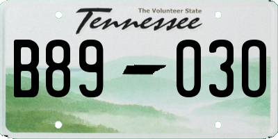 TN license plate B8903O