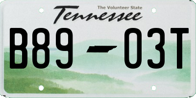 TN license plate B8903T
