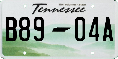 TN license plate B8904A
