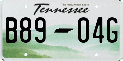 TN license plate B8904G