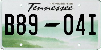 TN license plate B8904I