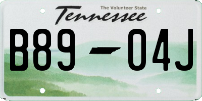 TN license plate B8904J