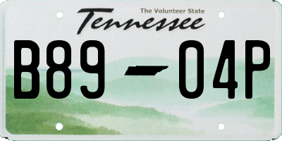 TN license plate B8904P