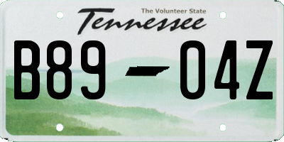 TN license plate B8904Z