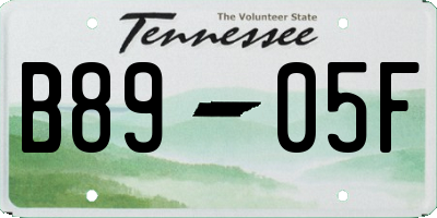 TN license plate B8905F