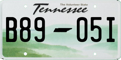 TN license plate B8905I