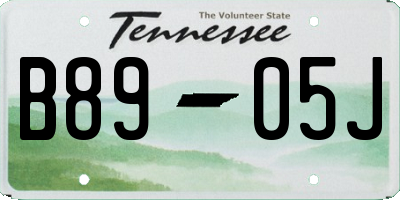 TN license plate B8905J