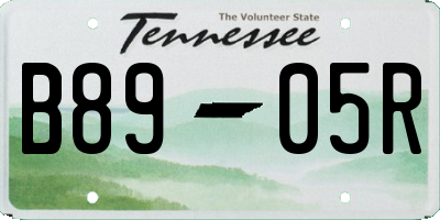 TN license plate B8905R