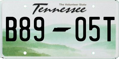 TN license plate B8905T