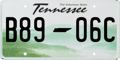TN license plate B8906C