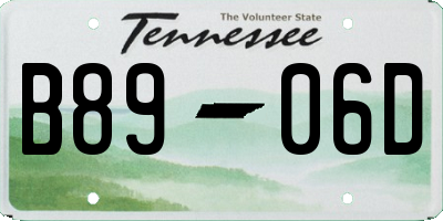 TN license plate B8906D