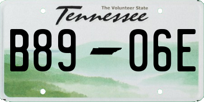 TN license plate B8906E