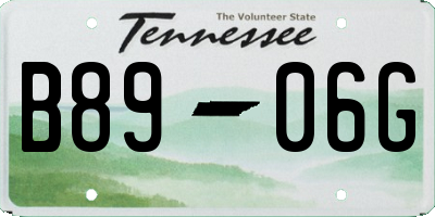 TN license plate B8906G