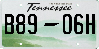 TN license plate B8906H