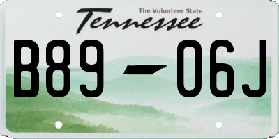TN license plate B8906J