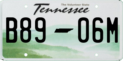 TN license plate B8906M