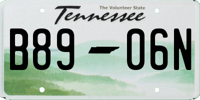 TN license plate B8906N