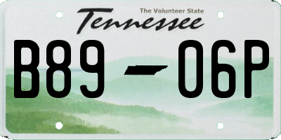 TN license plate B8906P