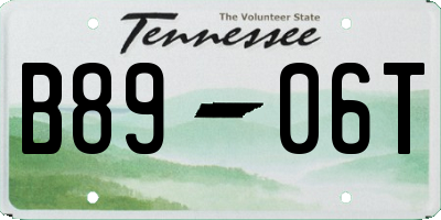 TN license plate B8906T