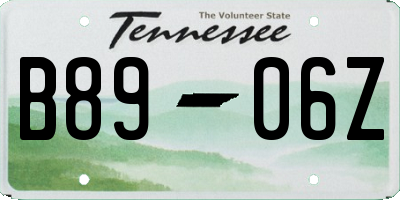 TN license plate B8906Z