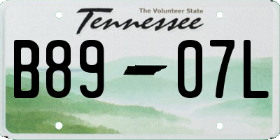 TN license plate B8907L