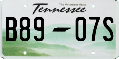 TN license plate B8907S