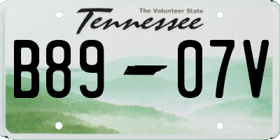 TN license plate B8907V