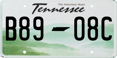 TN license plate B8908C