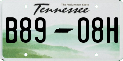 TN license plate B8908H