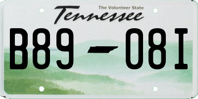 TN license plate B8908I