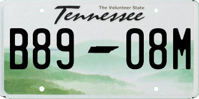 TN license plate B8908M