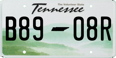 TN license plate B8908R