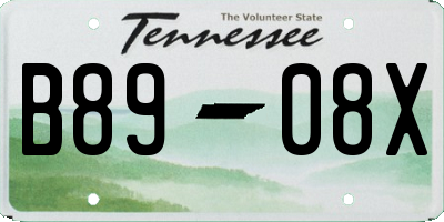 TN license plate B8908X