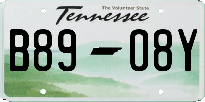 TN license plate B8908Y