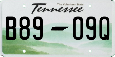 TN license plate B8909Q