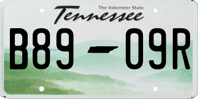 TN license plate B8909R