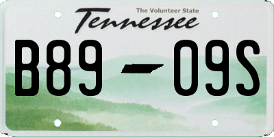 TN license plate B8909S