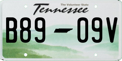 TN license plate B8909V