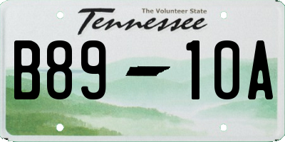 TN license plate B8910A