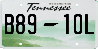 TN license plate B8910L