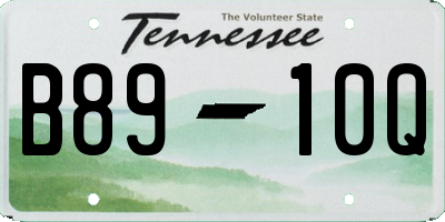 TN license plate B8910Q