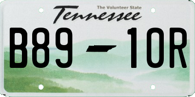 TN license plate B8910R