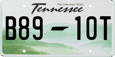 TN license plate B8910T