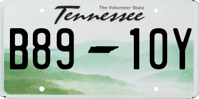 TN license plate B8910Y