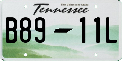 TN license plate B8911L