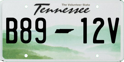 TN license plate B8912V