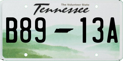 TN license plate B8913A