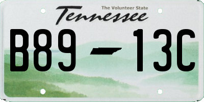 TN license plate B8913C