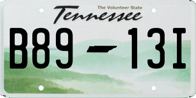 TN license plate B8913I
