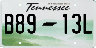 TN license plate B8913L